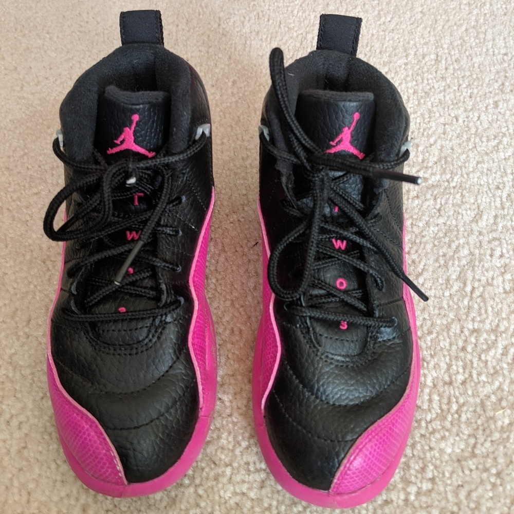 Girls Black/Pink Jordans Basketball Shoes